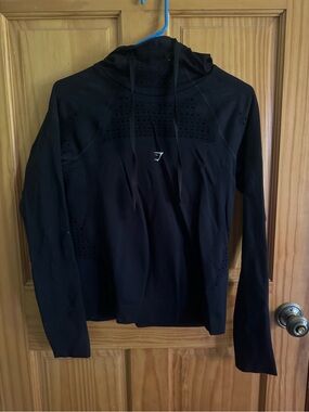 Gymshark XS Black Lightweight Hooded Jacket